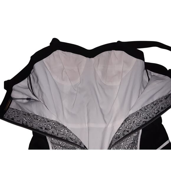 NWT Sz 2 Rebecca Minkoff CLARISSA Lacy Colorblock Corset Dress - Picture 8 of 10